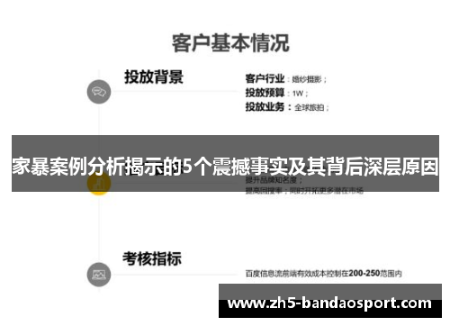 家暴案例分析揭示的5个震撼事实及其背后深层原因