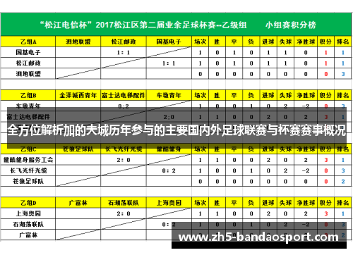 全方位解析加的夫城历年参与的主要国内外足球联赛与杯赛赛事概况 全方位解析加的夫城历年参与的主要国内外足球联赛与杯赛赛事概况